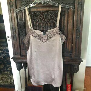 H & M:  TAUPE SILK CAMISOLE TOP SIZE 12